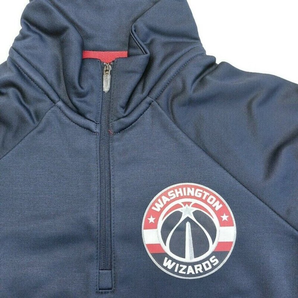 NBA Washington Wizards Hands High Adult Womens XL MVP Quarter Zip Pullover Blue - Picture 2 of 6